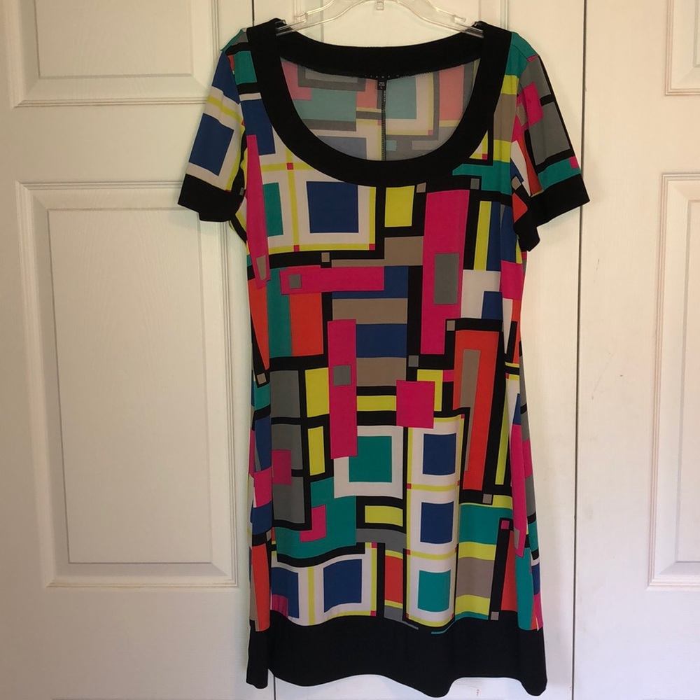 Multi colored print dress